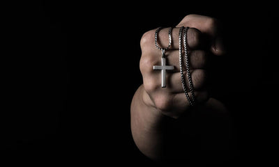 Cross necklaces and prayer strips