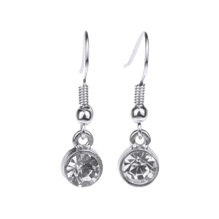 Small dangling earrings with glass stones