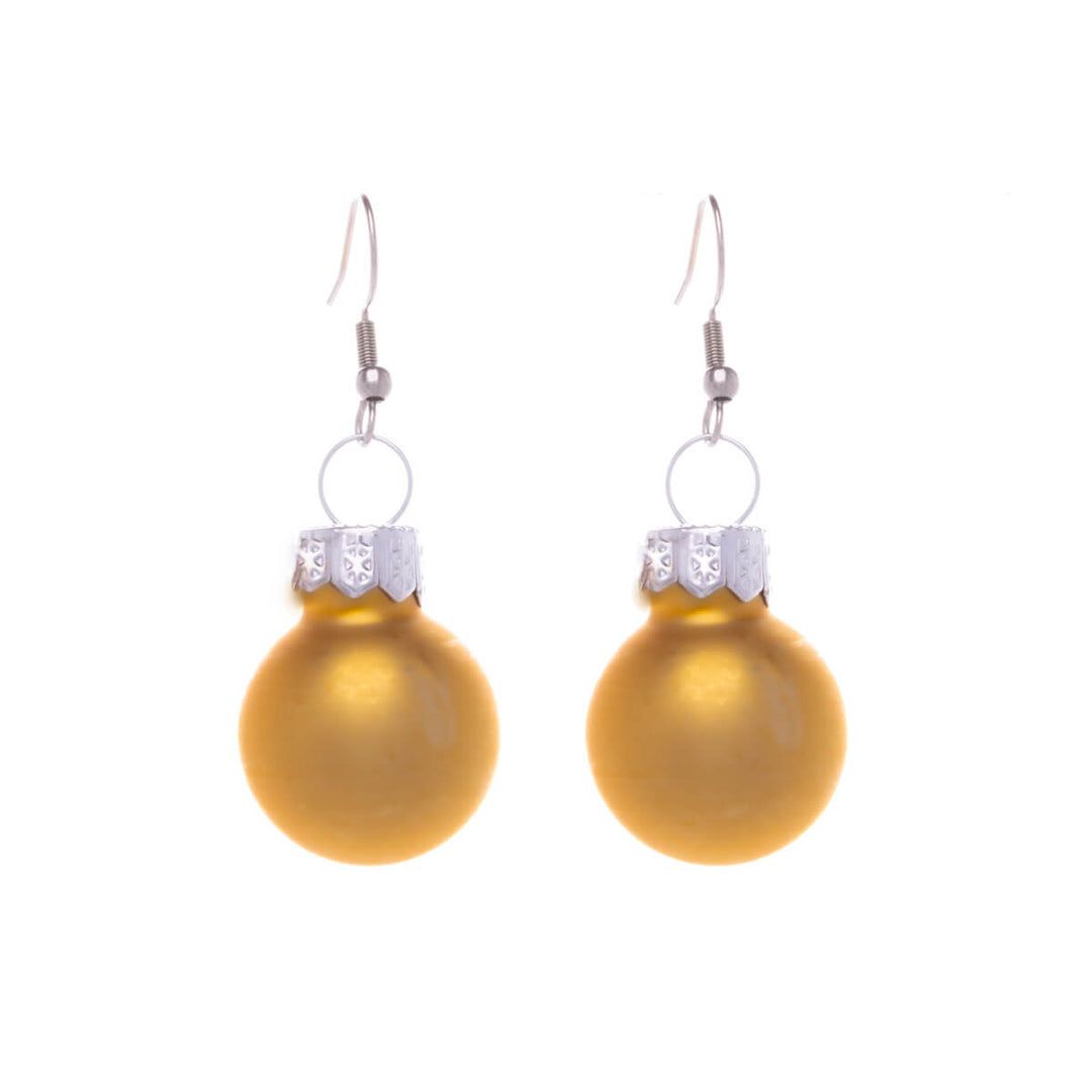 Matte finish Christmas ball earrings Christmas ornament ø1,9cm