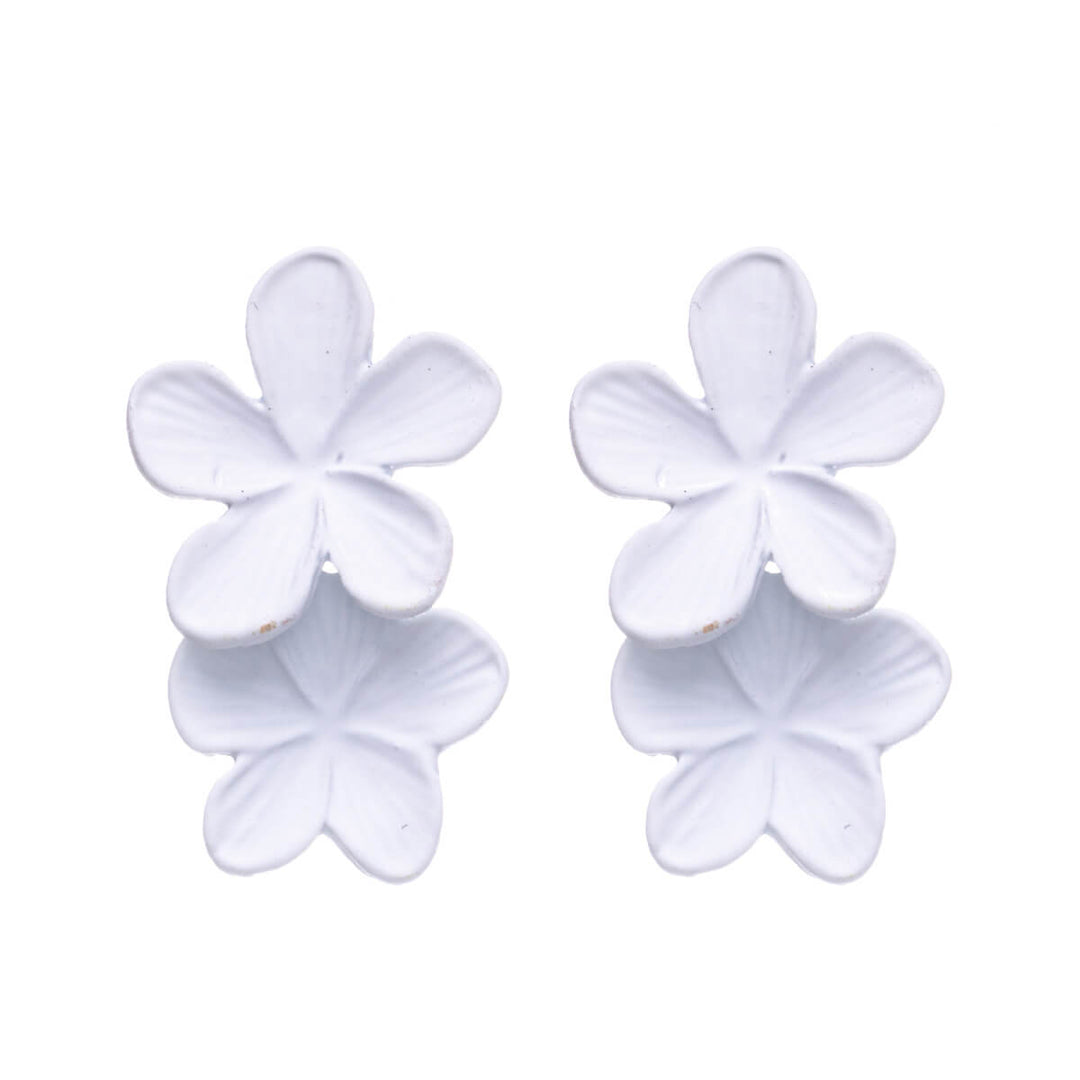 Two flowers hanging earrings