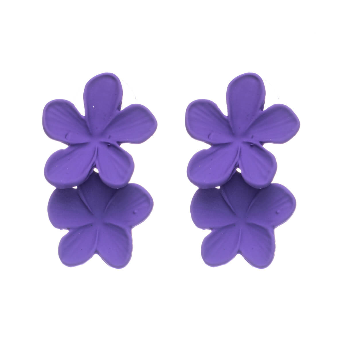 Two flowers hanging earrings