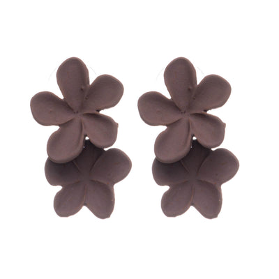Two flowers hanging earrings