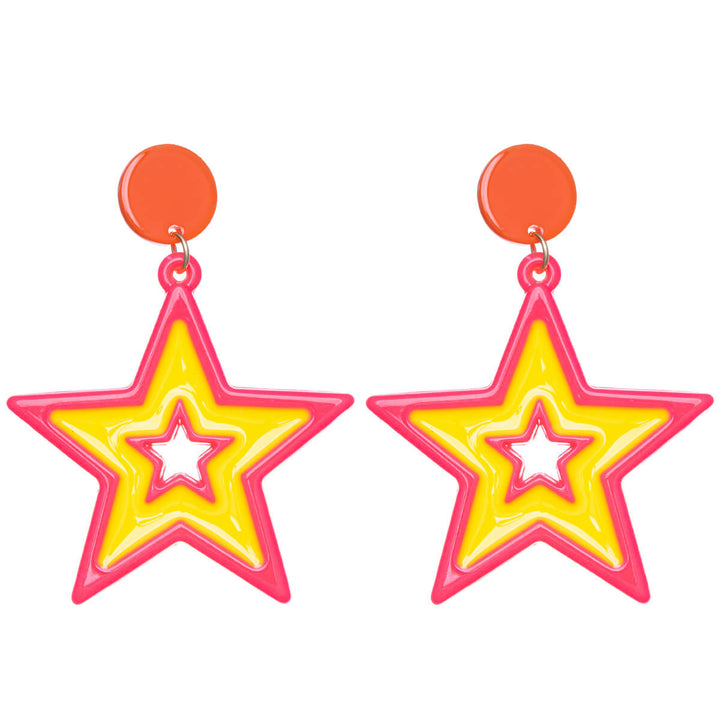 Colorful star earrings