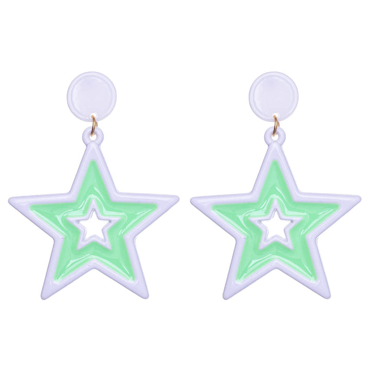 Colorful star earrings