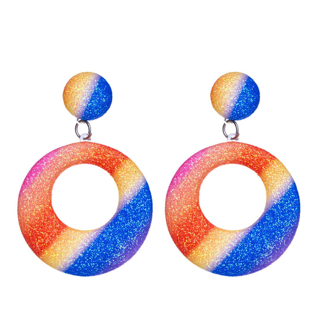 Multicoloured glitter Drop earrings