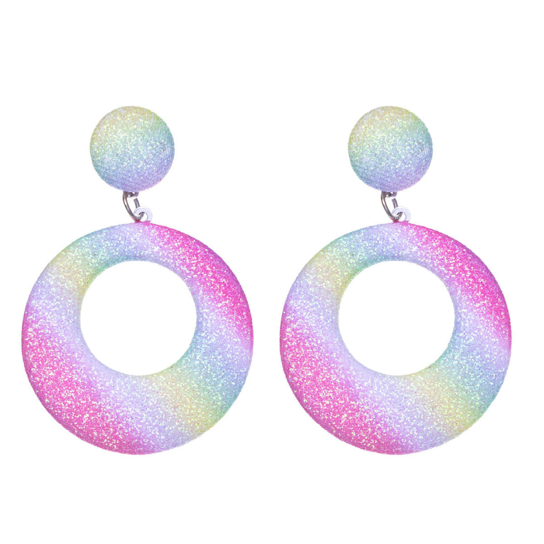 Multicoloured glitter Drop earrings