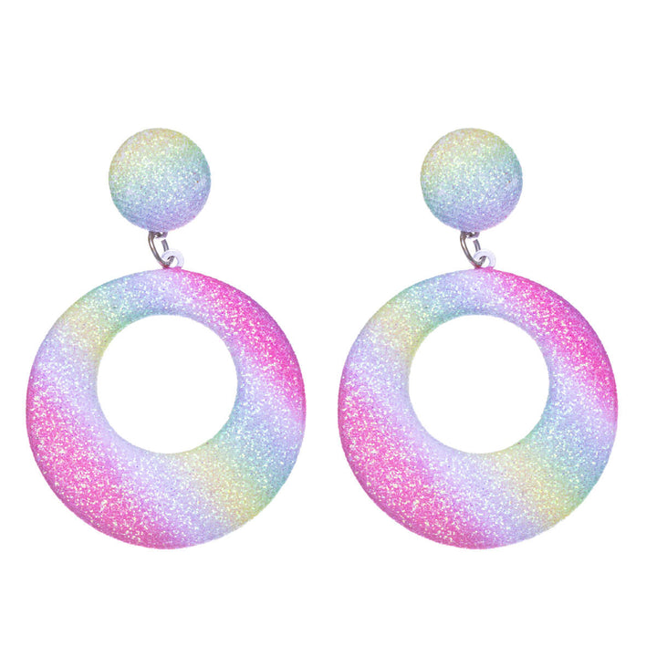 Multicoloured glitter Drop earrings