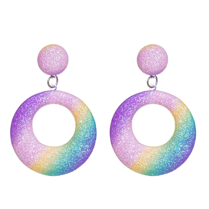 Multicoloured glitter Drop earrings