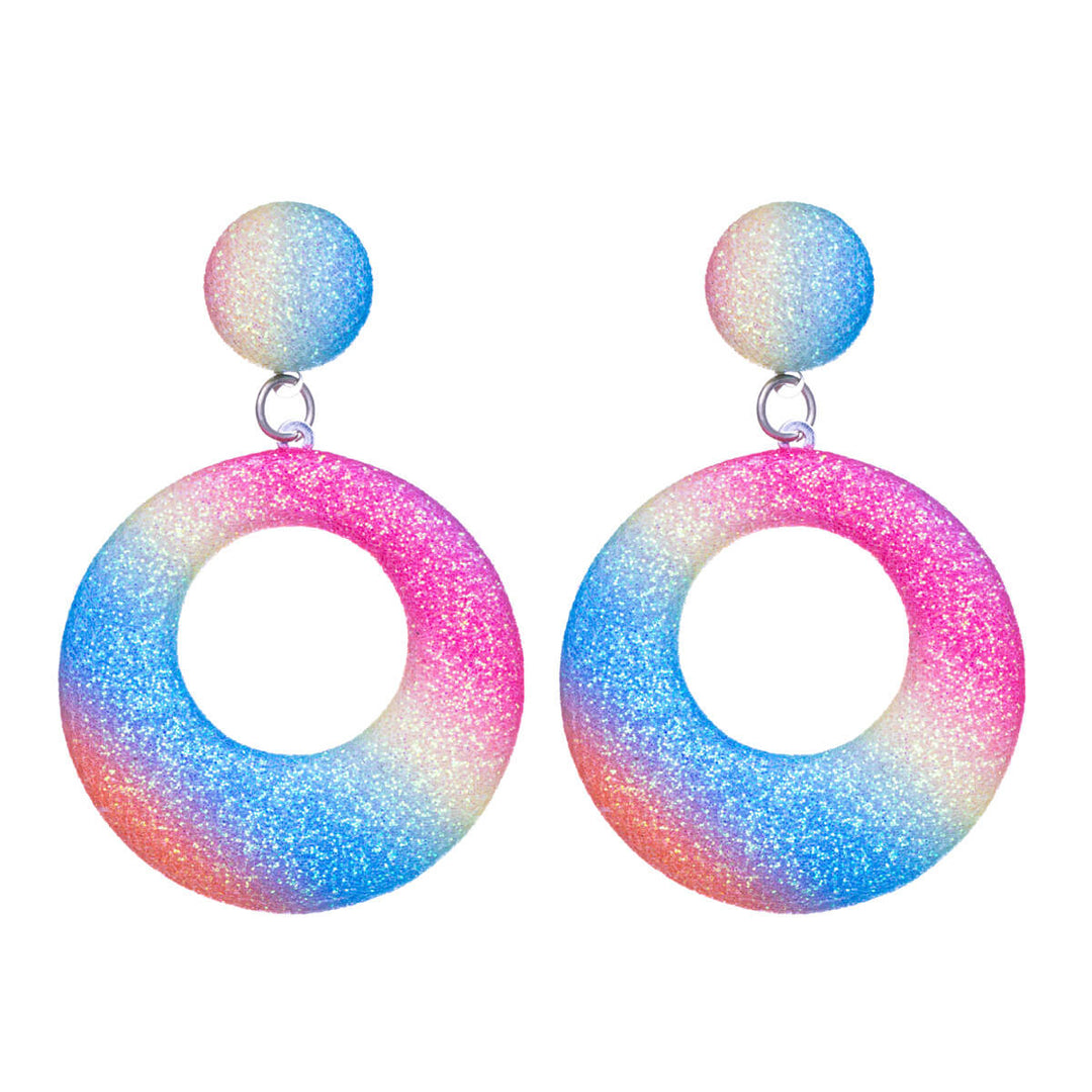 Multicoloured glitter Drop earrings