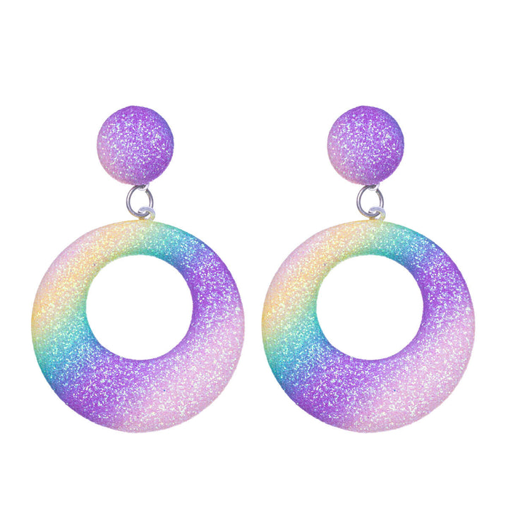 Multicoloured glitter Drop earrings