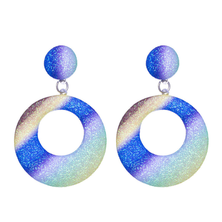 Multicoloured glitter Drop earrings