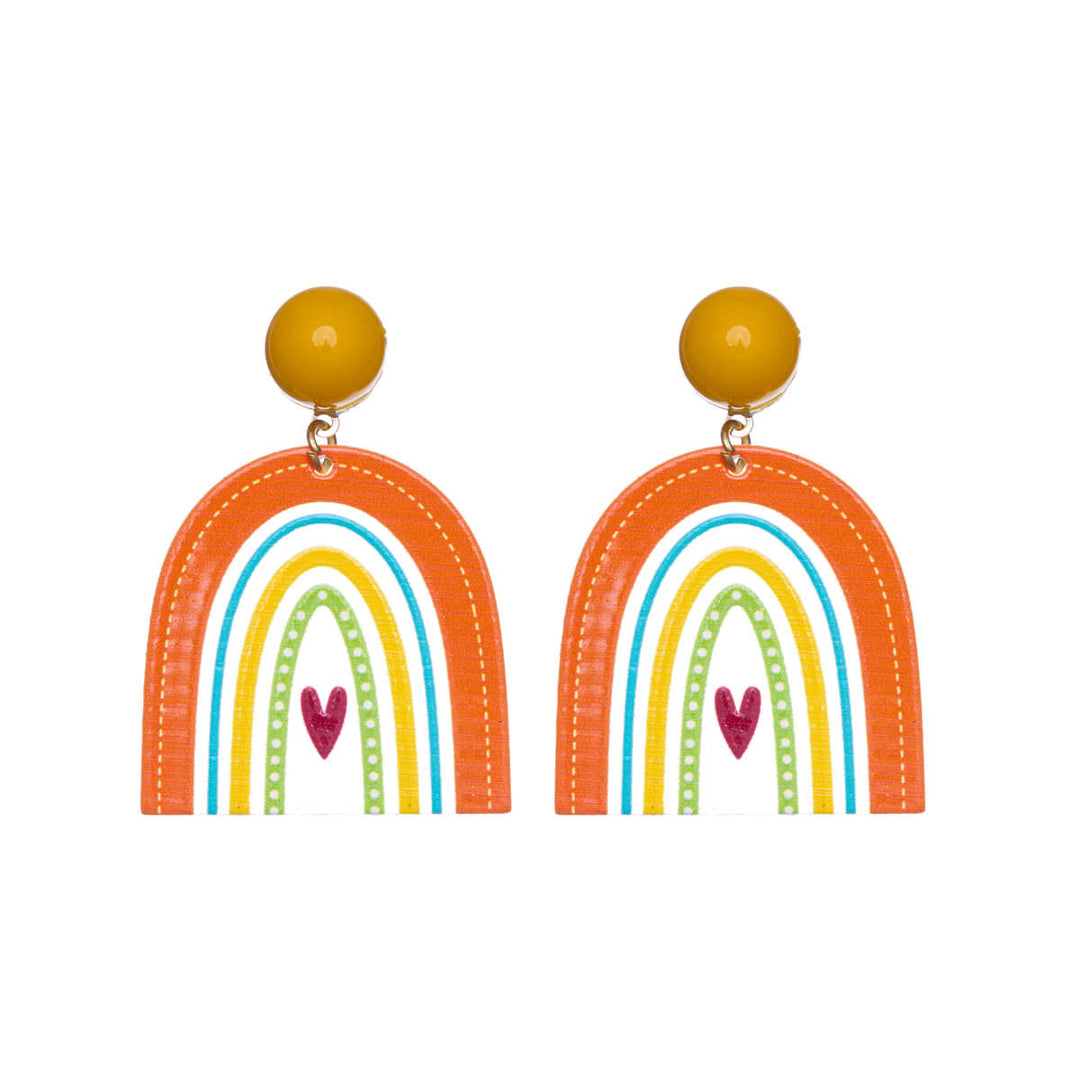 Colourful rainbow earrings