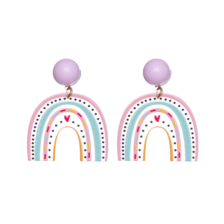 Colourful rainbow earrings