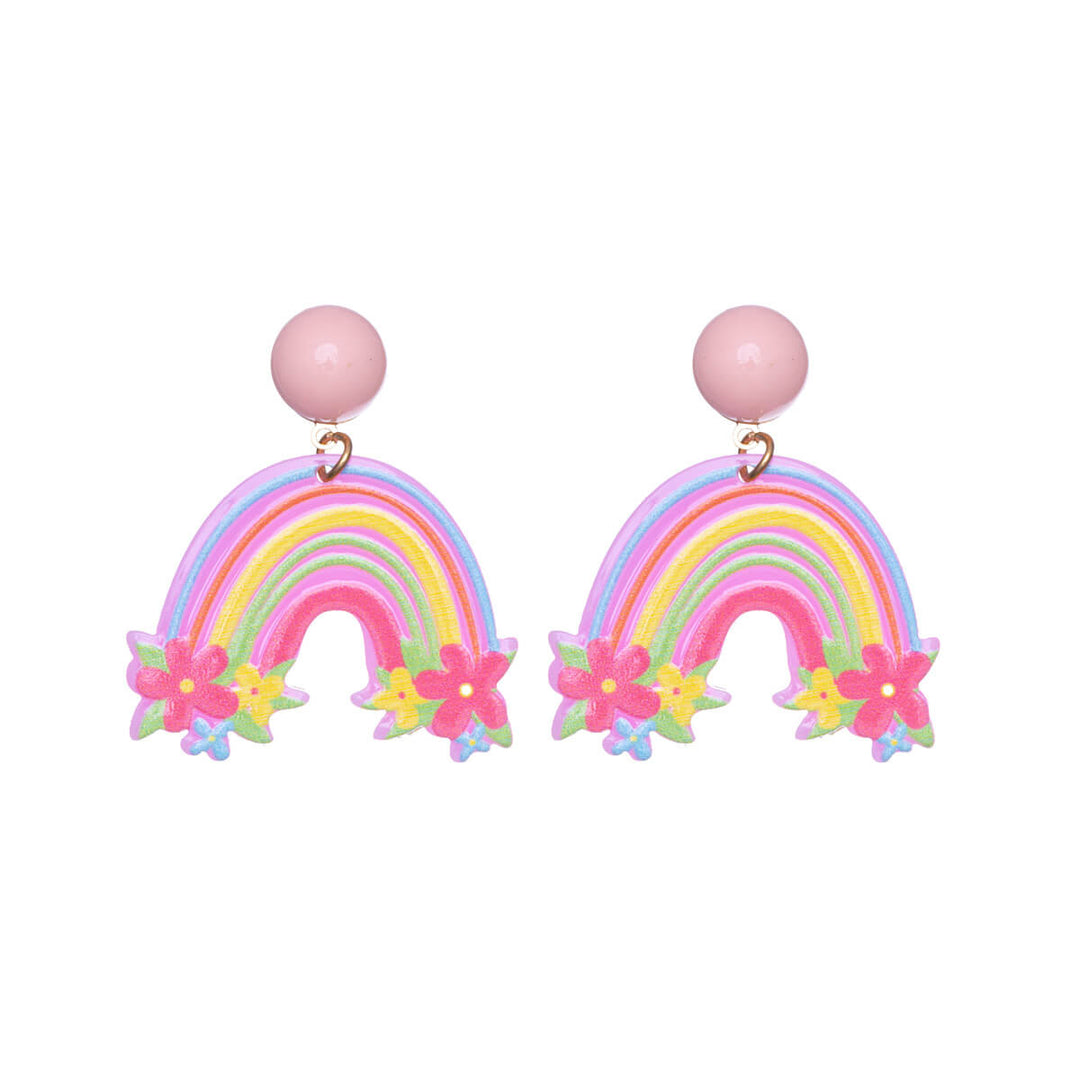 Colourful rainbow earrings