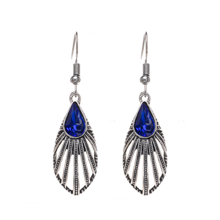 Hanging metal drop earrings