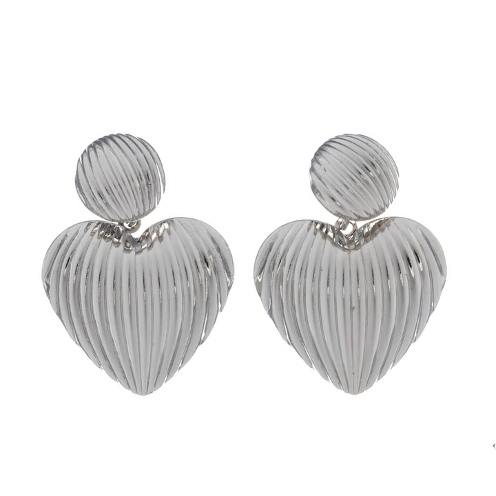 Drop earrings patterned hearts