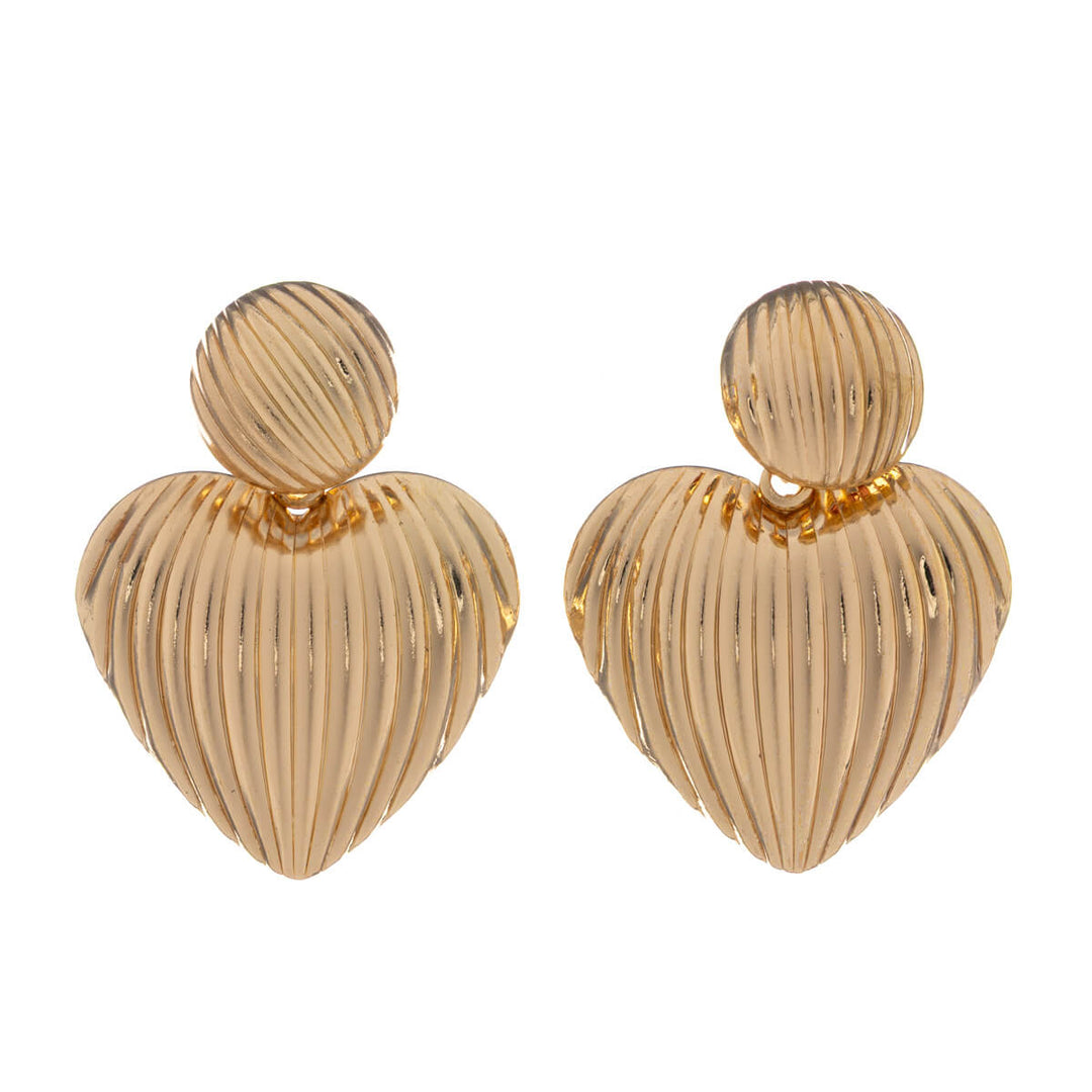 Drop earrings patterned hearts