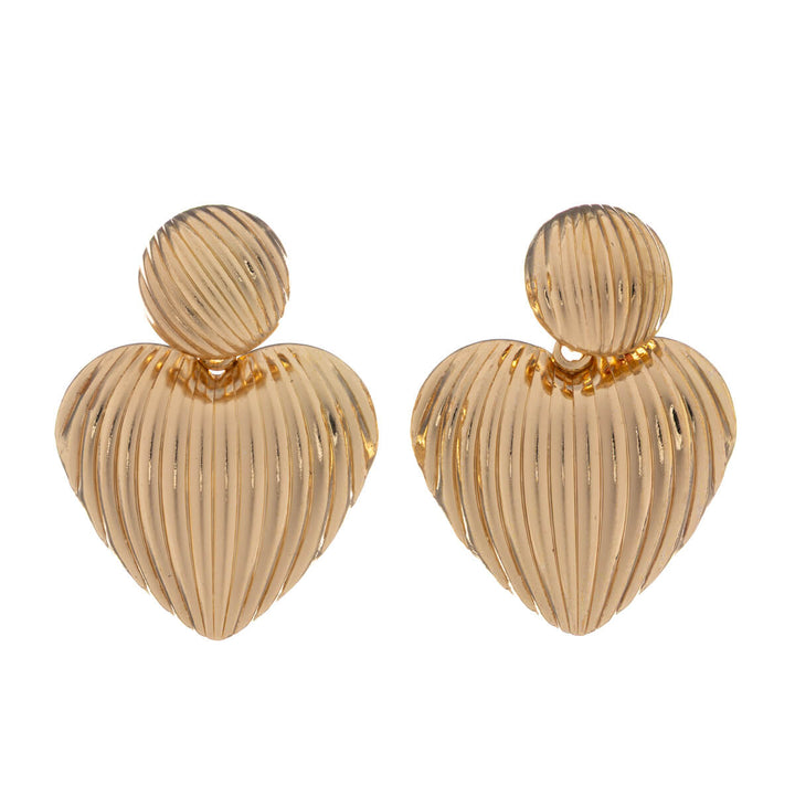 Drop earrings patterned hearts