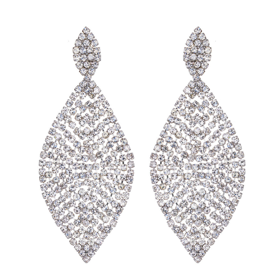 Ovals tapered festive earrings