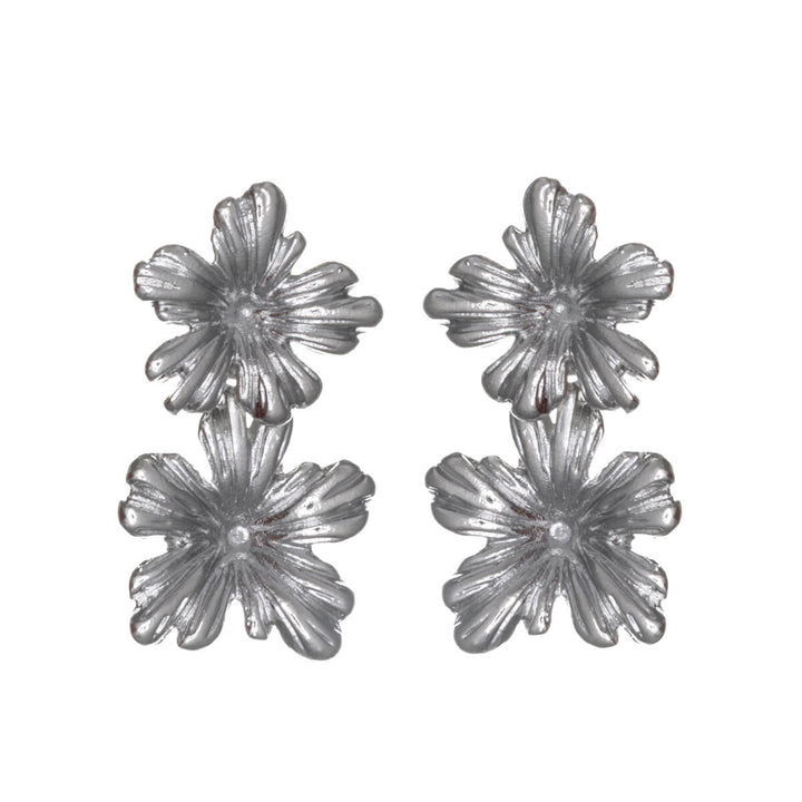 Hanging flower earrings (Steel 316L)