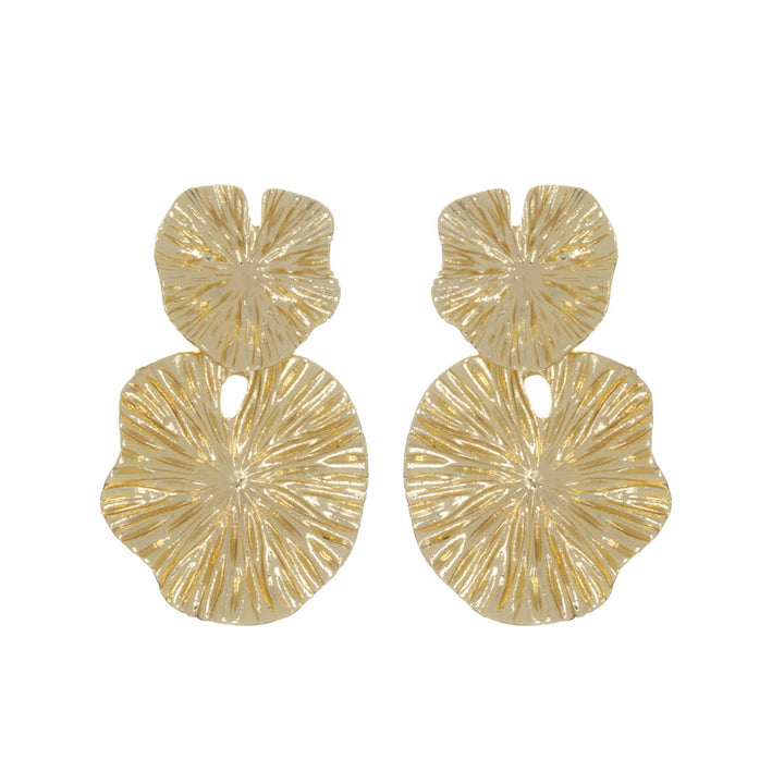 Hanging flat circles earrings (Steel 316L)