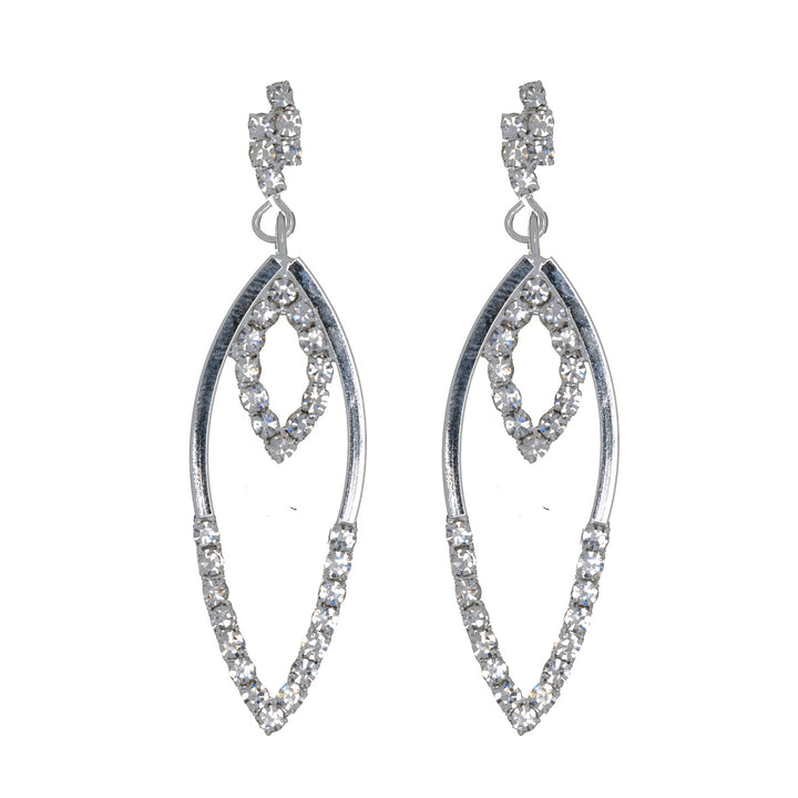 Rhinestone earrings with hanging tips