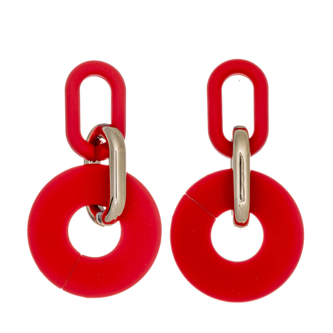 Colourful plastic Drop earrings