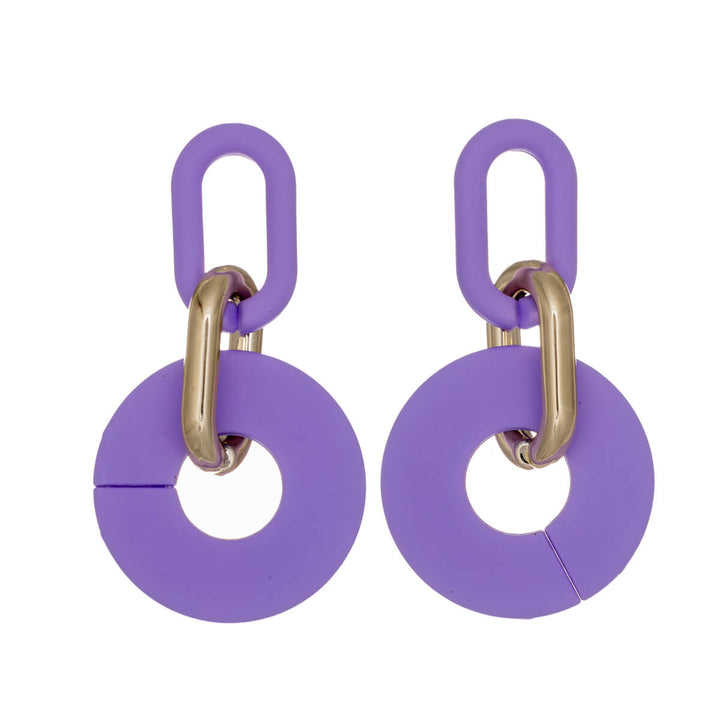 Colourful plastic Drop earrings