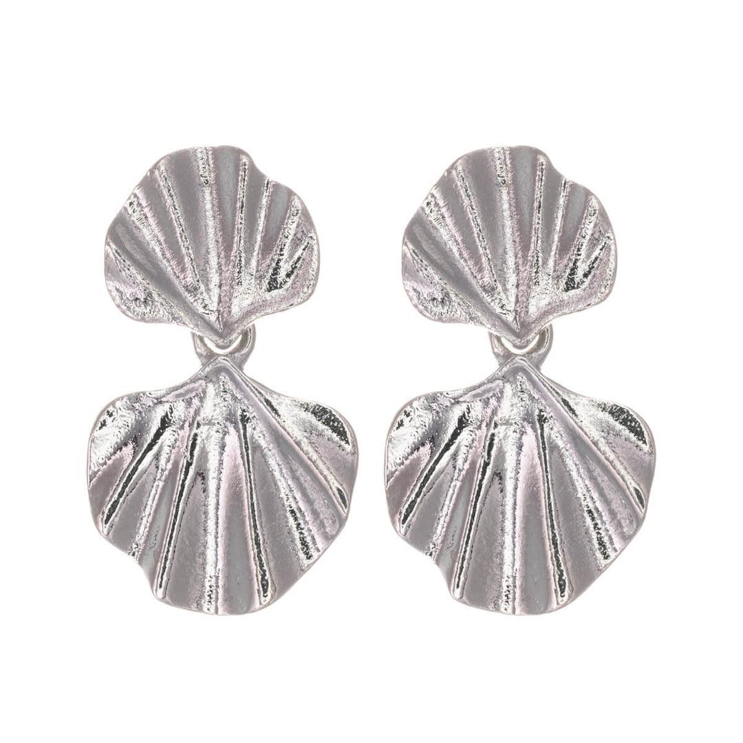 Dangling flat drop earrings (316L steel)