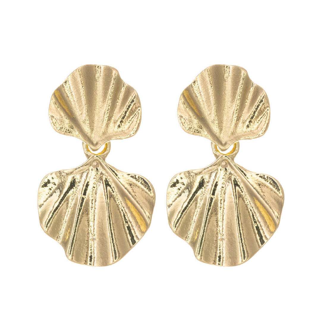 Dangling flat drop earrings (316L steel)