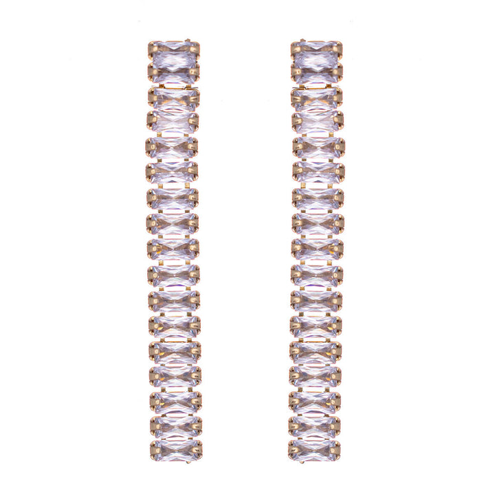 Siro baguette zirconia Drop earrings