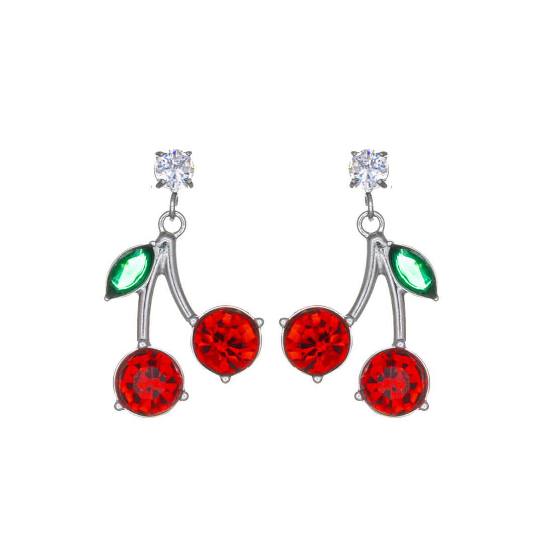 Cherry Earrings – Stainless Steel Drop earrings (316L Surgical Steel)