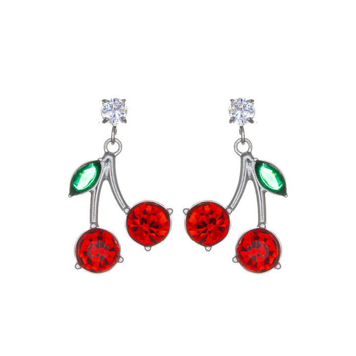 Cherry Earrings – Stainless Steel Drop earrings (316L Surgical Steel)
