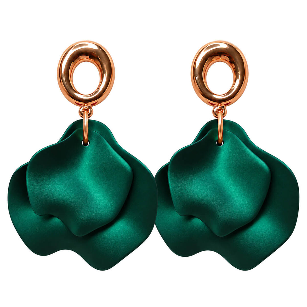 Drop earrings shimmering flakes