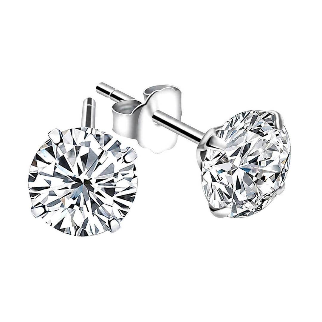 Zirconia earrings 9mm (steel 316L)
