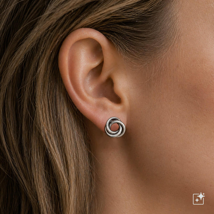 Knot Earrings (316L Stainless Steel) - Ninja.fi