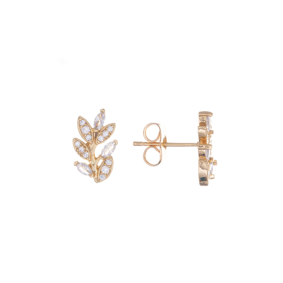 Prong earrings with zirconia stones