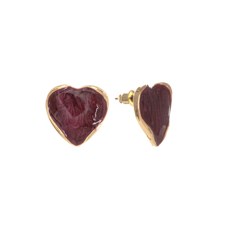 Coloured heart earrings