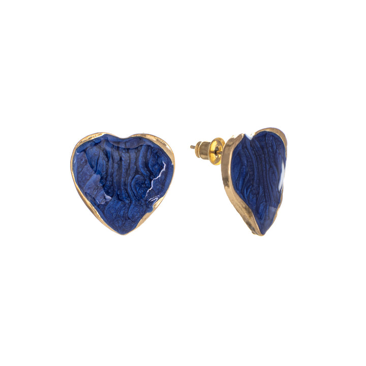 Coloured heart earrings