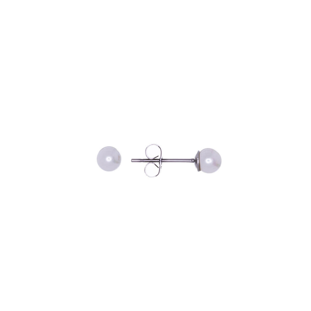 Pearl earrings 5mm (Steel 316L)