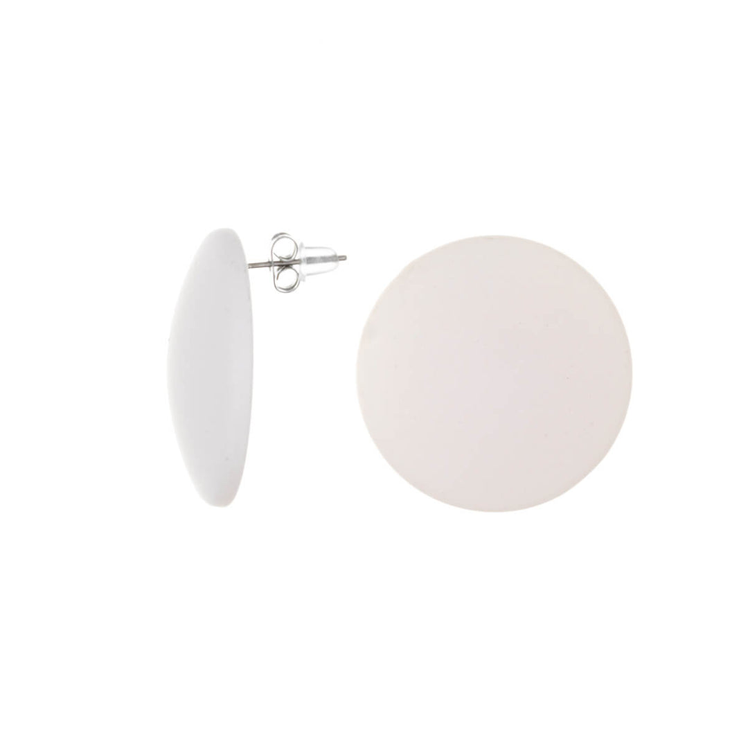 Flat large ear studs 3cm (Steel 316L)