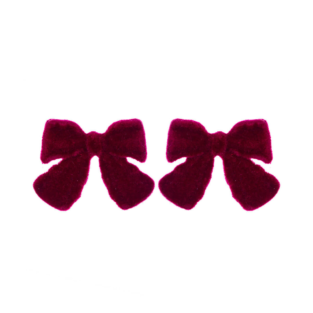 Velvet bow earrings (Steel 316L)