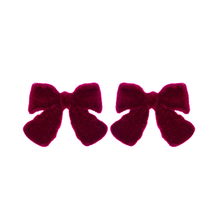 Velvet bow earrings (Steel 316L)