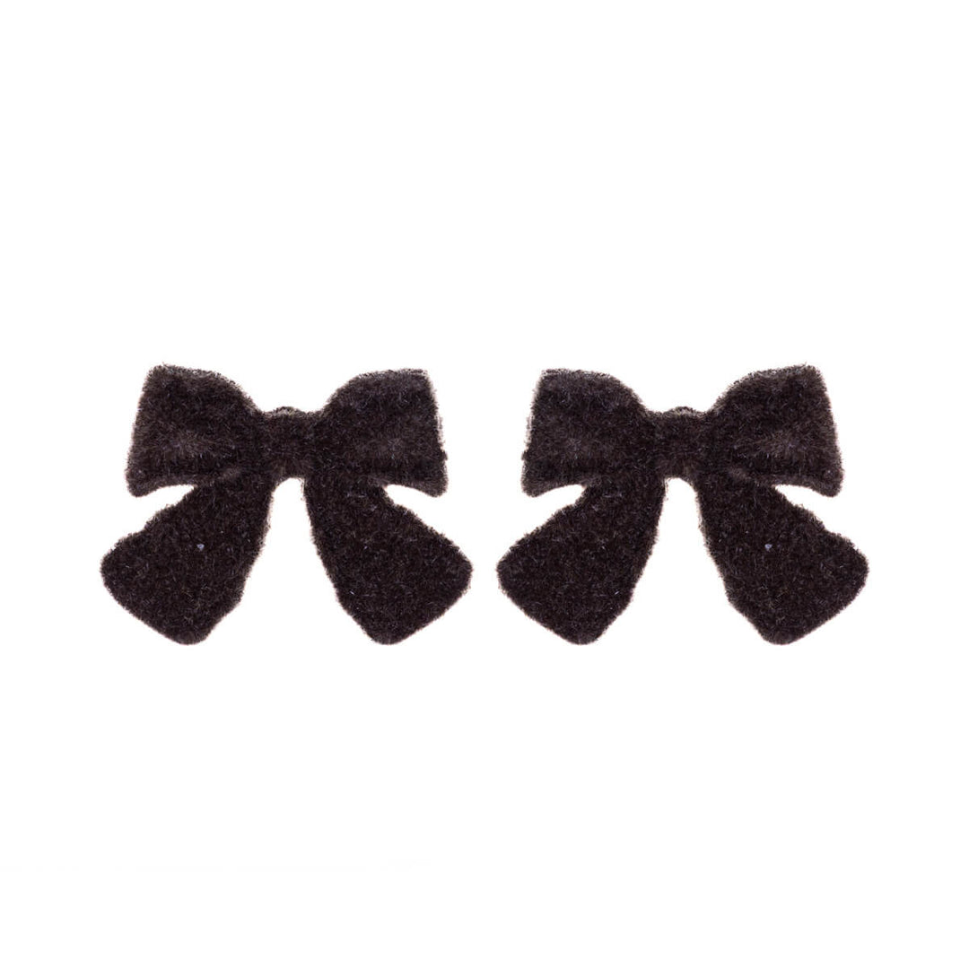 Velvet bow earrings (Steel 316L)