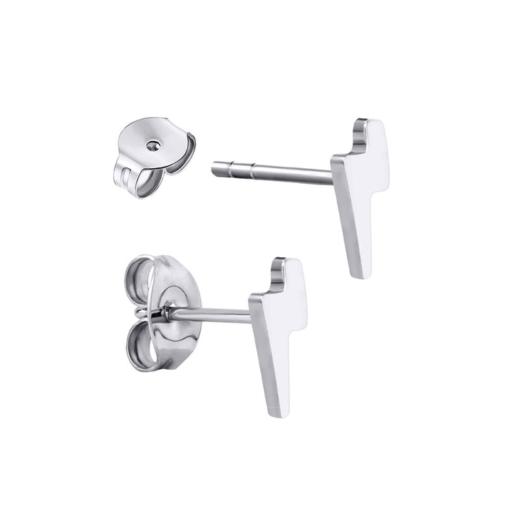 Titanium moon, star, lightning earrings, set of 3 pairs (Titanium G23)