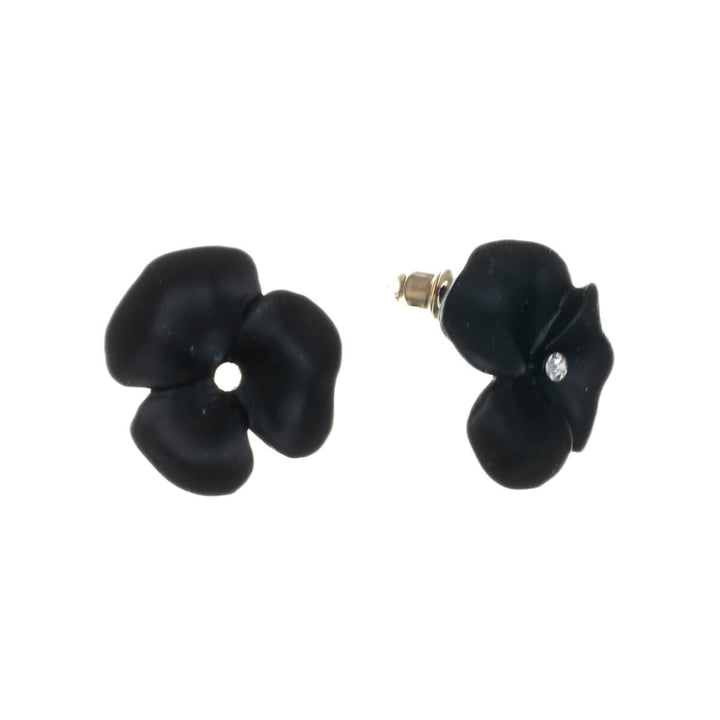 Colourful dainty flower earrings with stone