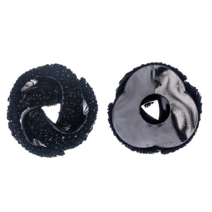 Large sparkling knot earrings