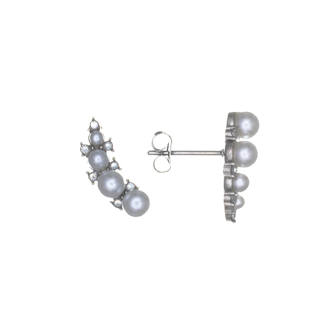 Hoop earrings with zirconia stones – surgical steel