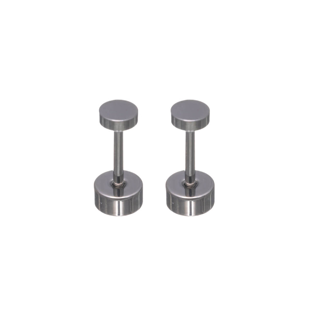 Titanium Stud Earrings 3mm – Screw-on Flat Back (G23)