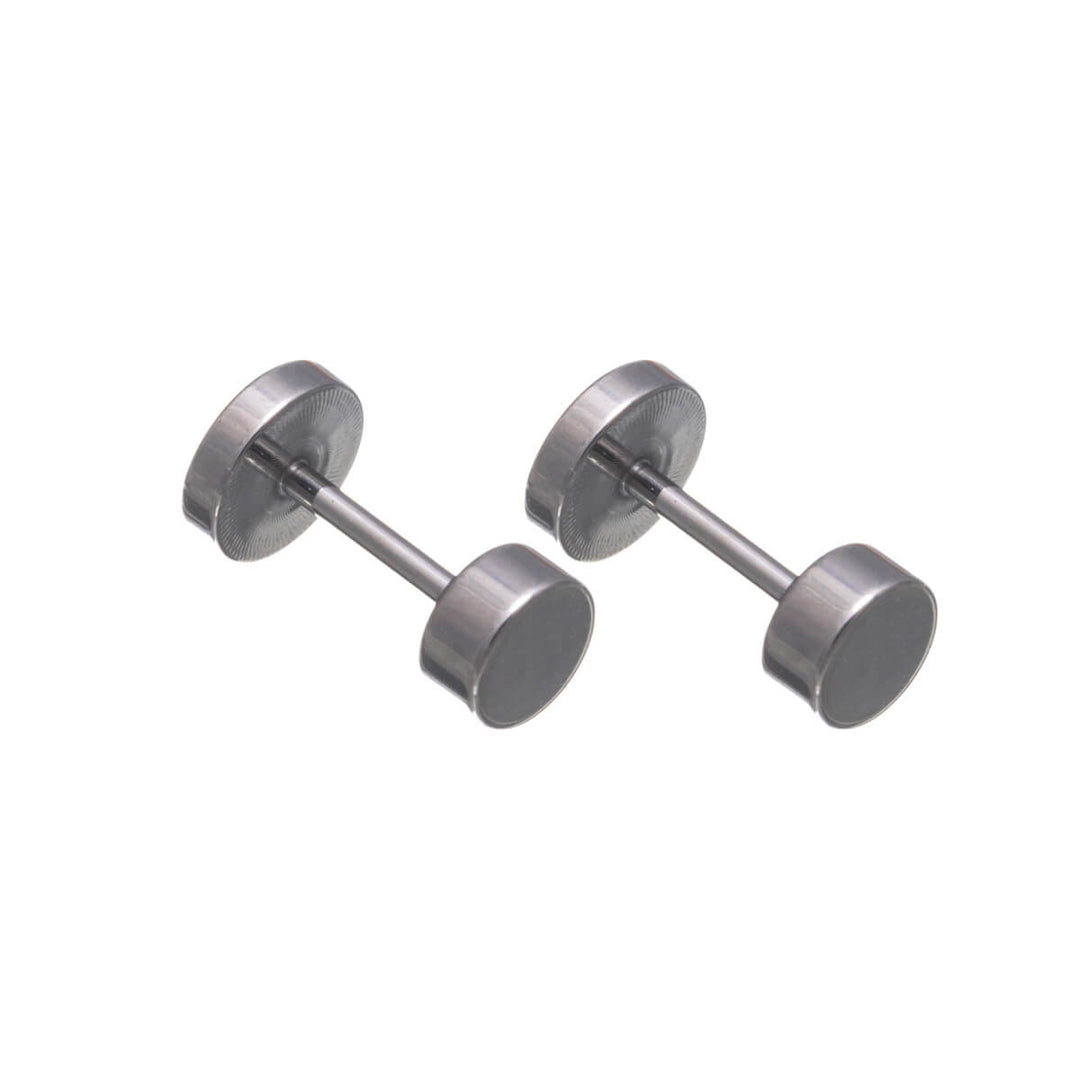 Titanium Stud Earrings 5mm – Screw-on Flat Back (G23)